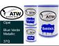 Preview: Opel, Blue Verde Metallic, 37Q: 500ml Lackdose + 500ml Klarlack + 250ml Härter - Set, von ATW Autoteile West.